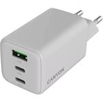 Canyon CU65ACC, vysokorýchlostná nabíjačka, 1x USB-C 65W, 1x USB-C 20W, 1x USB-A, 18W, biela