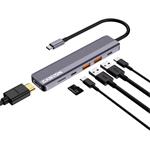 Canyon DS-17, USB-C Hub, 6 portov, 100W