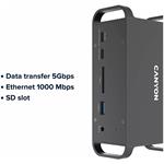 Canyon DS-95, USB-C vstup, 100W, dokovacia stanica