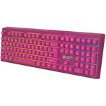 Canyon Fortnax GKW-2, bezdrôtová membrábová herná klávesnica, US, ružová