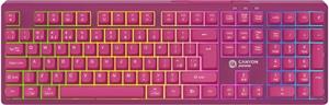 Canyon Fortnax GKW-2, bezdrôtová membrábová herná klávesnica, US, ružová