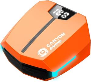 Canyon GTWS-2 ''DoubleBee'' herné True Wireless Bluetooth slúchadlá do uší, oranžové, (rozbalené)