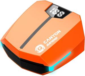 Canyon GTWS-2 ''DoubleBee'' herné True Wireless Bluetooth slúchadlá do uší, oranžové