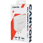 Canyon H-140-01, ultravýkonná vysokorýchlostná nabíjačka do zásuvky, biela