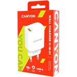 Canyon H-18, univerzálna nabíjačka do steny 1xUSB-A, biela