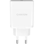 Canyon H-24, vysokorýchlostná univerzálna nabíjačka, 24W, biela