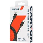 Canyon kábel UC-12B, USB-C – USB-C, 2m, čierny