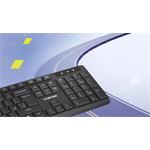 Canyon KB-W01, bezdrôtová klávesnica, SK/CZ, čierna