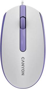 Canyon M-10, optická myš, bielo-fialová