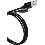 Canyon MFI-3, prémiový opletený kábel Lightning/USB, čierny