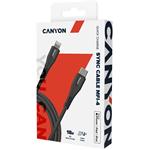 Canyon MFI-4, 1.2m kábel USB-C / Lightning, čierny