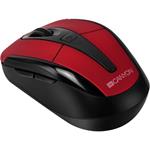 Canyon MSO-W6, bezdrôtová optická myš, červená