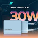 Canyon OnCharge 30CL, univerzálna cestovná nabíjačka, ružová