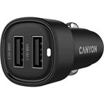 Canyon OnDrive 24, univerzálna autonabíjačka, 2x USB-A, výkon 24 W