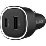 Canyon OnDrive 48, univerzálna autonabíjačka, 1x USB-C, 1x USB-A, rýchle nabíjanie, výkon 48 W