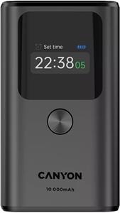 Canyon OnPower 130 Powerbanka,  30W, 10.000 mAh, sivá