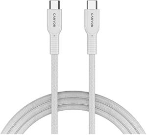 Canyon OnWire CCAP60CL, USB-C / USB-C, PD 60 W, biely