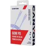 Canyon OnWire CCAP60CL, USB-C / USB-C, PD 60 W, fialový, (rozbalené)