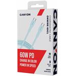Canyon OnWire CCAP60CL, USB-C / USB-C, PD 60 W, modrý