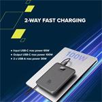 Canyon PB-2008, Powerbanka, Li-Pol, PD 100W, 20 000 mAh, tmavosivá