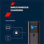 Canyon PB-2010, Powerbanka, Li-Pol, 27.000 mAh, 140W, tmavosivá