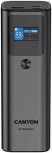 Canyon PB-2010, Powerbanka, Li-Pol, 27.000 mAh, 140W, tmavosivá