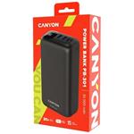 Canyon PB-30, 30 000 mAh, powerbank, 22,5 W, čierna