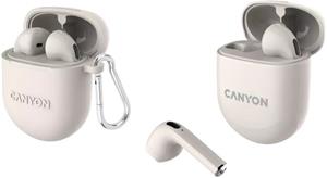 Canyon TWS-6, True Wireless Bluetooth slúchadlá do uší, béžové