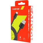 Canyon UC-1, kábel USB-C/USB 2.0, čierny