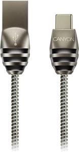 Canyon UC-5, kábel USB-C/USB2.0, M/M, 1m, sivý
