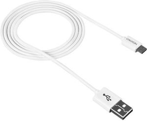Canyon UM-1, kábel USB 2.0 / micro USB, biely