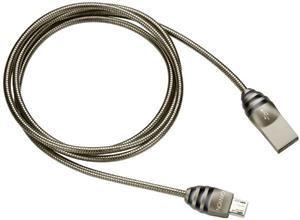Canyon UM-5, kábel USB 2.0/microUSB, M/M, sivý
