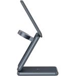 Canyon WCS-309, 3v1, bezdrôtová Qi nabíjacia stanica, sivá