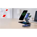 Canyon WCS-309, 3v1, bezdrôtová Qi nabíjacia stanica, sivá