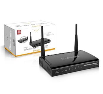 Canyon Wireless AP Router 802.11n +4portový switch, 300Mbps