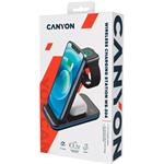 Canyon WS-304, bezdrôtová nabíjacia stanica 3v1, čierna, (rozbalené)