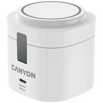 Canyon WS-405, 4v1, bezdrôtová Qi2 nabíjacia stanica, 65W nabíjačka, biela