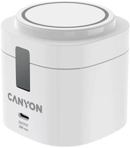 Canyon WS-405, 4v1, bezdrôtová Qi2 nabíjacia stanica, 65W nabíjačka, biela