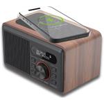 Carneo W100 Rádio DAB+, FM, BT, Wireless charging, drevo, (rozbalené)