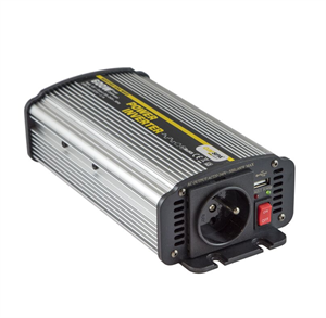 Carspa CAR600U-122, napäťový menič, 12V/230V+USB, 600W