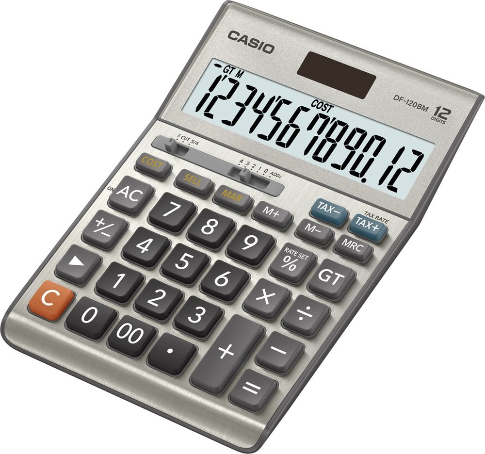 Casio DF 120 B MS kalkulačka stolná, strieborná