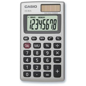 Casio HS 8 VA kalkulačka vrecková, strieborná