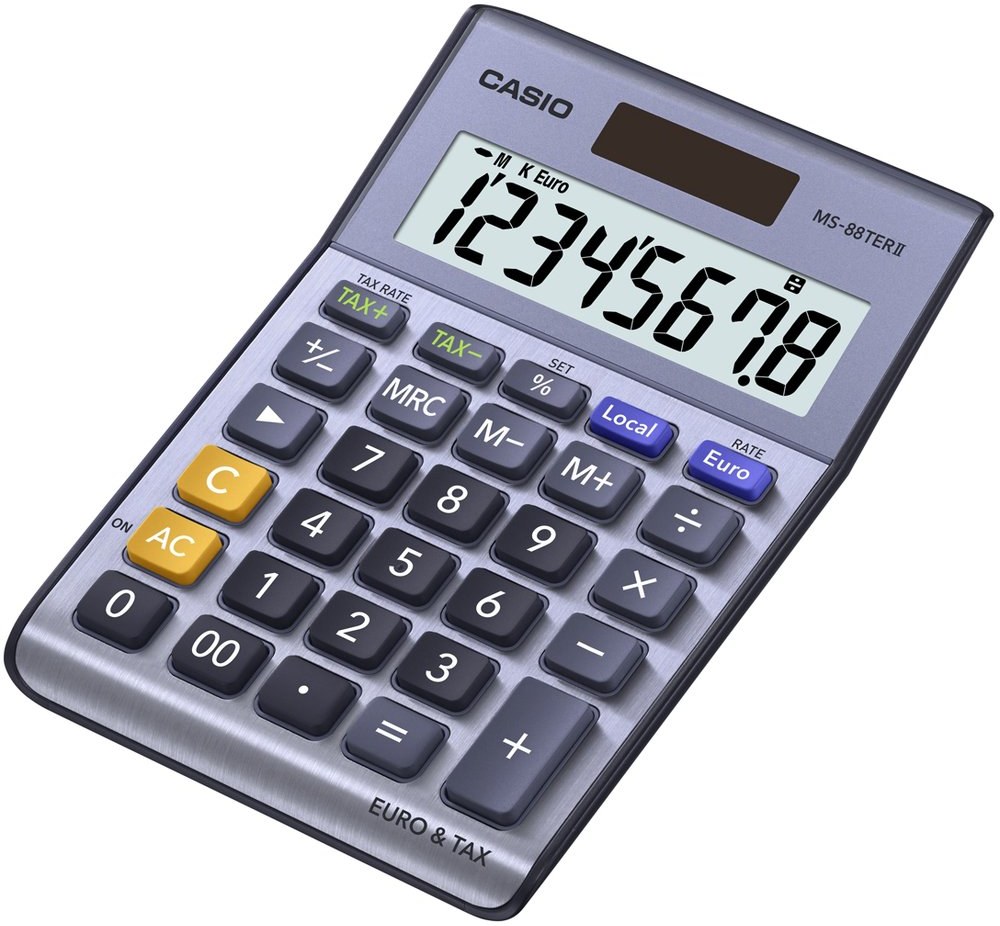 Casio MS 88 TER II kalkulačka stolná, strieborná
