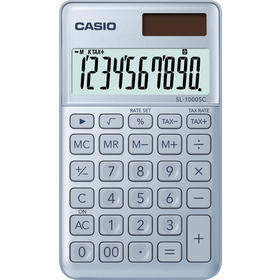 Casio SL 1000 SC kalkulačka vrecková, svetlo-modrá