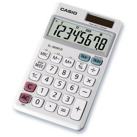 Casio SL 305 ECO kalkulačka vrecková, biela