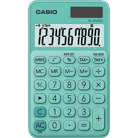 Casio SL 310 UC GN kalkulačka vrecková, tyrkysová