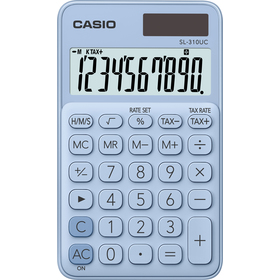 Casio SL 310 UC LB kalkulačka vrecková, svetlo-modrá