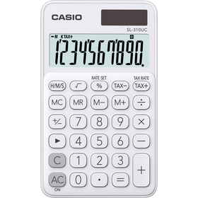 Casio SL 310 UC WE kalkulačka vrecková, biela