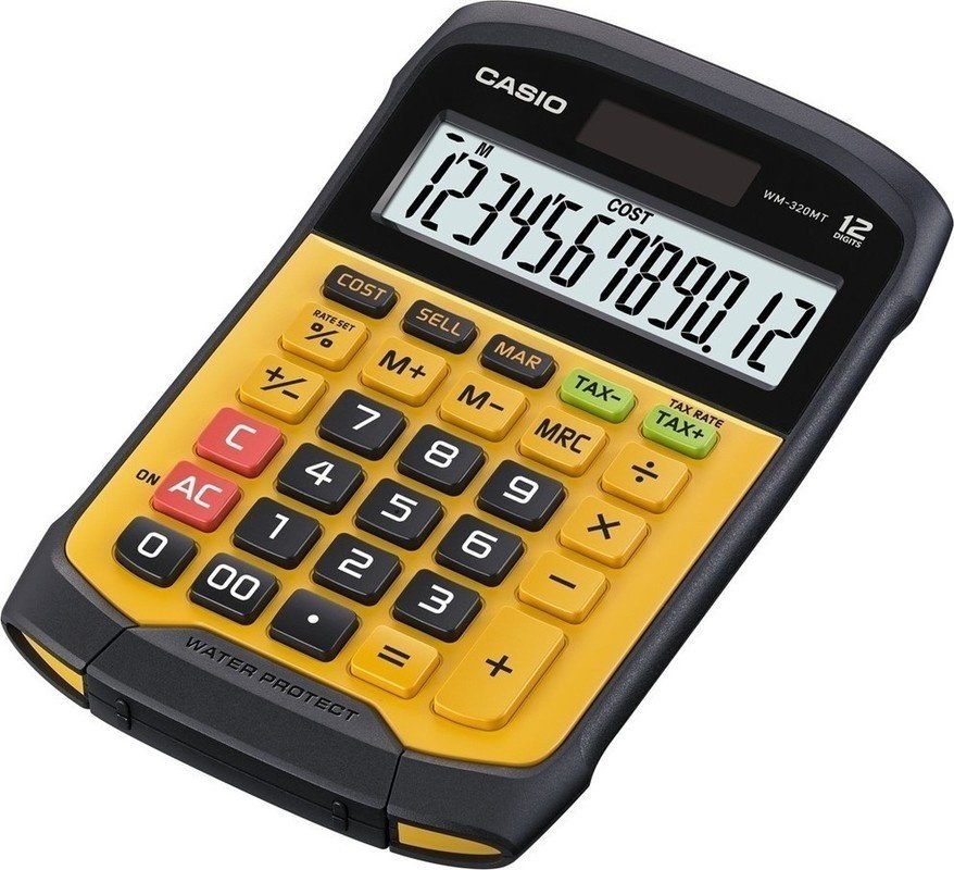Casio WM 320 MT WATERPROOF kalkulačka stolná, čierno-žltá