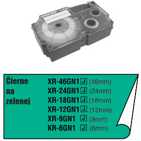 Casio XR 6 GN1, zelená / čierna tlač